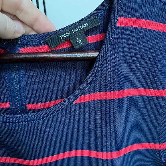 NWOT Pink Tartan Midi Dress - Picture 2 of 10